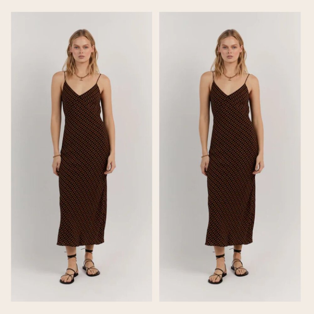 Black and Brown Patterned Garment